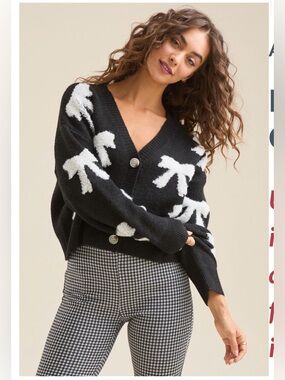 Altar’d State Bow Button Up Cardigan - XL